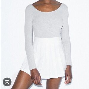 Authentic American Apparel White Gabardine Tennis Skirt S